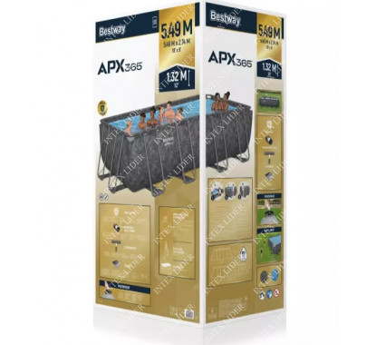Каркасный прямоугольный бассейн APX-365 Bestway, 549х274х132см (561KA)
