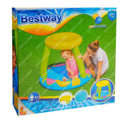 Bestway 52331 Бассейн надувной «Фрукты», 94 х 89 х 79 см, с навесом