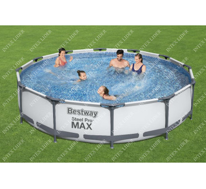 56416 BestWay Каркасный бассейн круглый, 366х76см, фильтр-насос картр 1249 л/ч