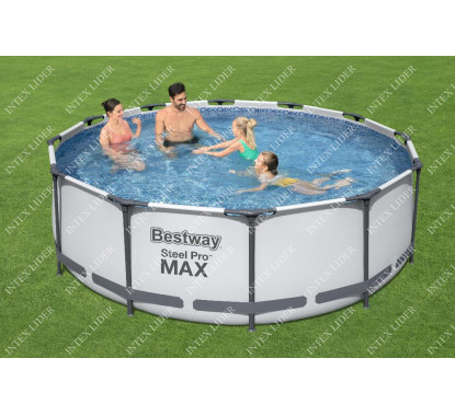 56418 Каркасный бассейн круглый  BestWay, 366х100см, фильтр-насос картр 2006 л/ч (28218, 56088)