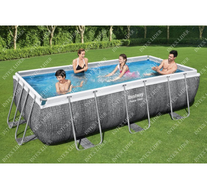 Прямоугольный каркасный бассейн Bestway 404х201х100см +фильтр-насос, лестница (56721)