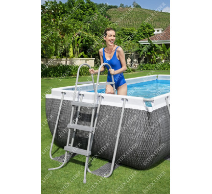 Прямоугольный каркасный бассейн Bestway 404х201х100см +фильтр-насос, лестница (56721)