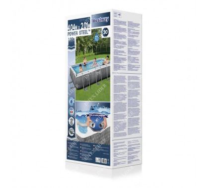 Прямоугольный каркасный бассейн Bestway 404х201х100см +фильтр-насос, лестница (56721)