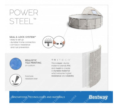 Круглый каркасный бассейн Bestway 396х107см+фильтр-насос, лестница, тент (5614V)